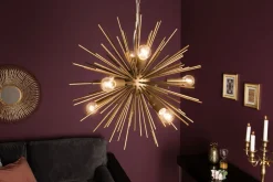 Invicta Interior Dekorative Pendelleuchte in Gold kunstvoll ISADIA< Hängelampen|Esszimmer Lampen