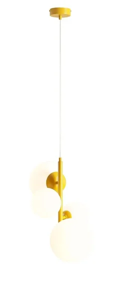 ALDEX Dekorative Pendelleuchte Gelb Weiß Metall Weiß E27 E14< Bürolampen|Kugellampen