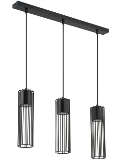 Sigma Dekorative Pendelleuchte Schwarz Metall GU10 3-flammig< Wohnzimmerlampen|Moderne Lampen