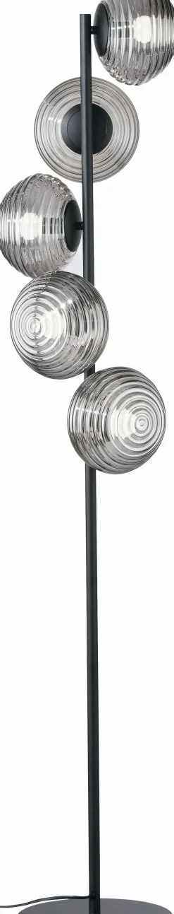 Eco-Light Dekorative Stehlampe Rauchglas 5-flammig E27 160 cm< Wohnzimmerlampen|Glaslampen