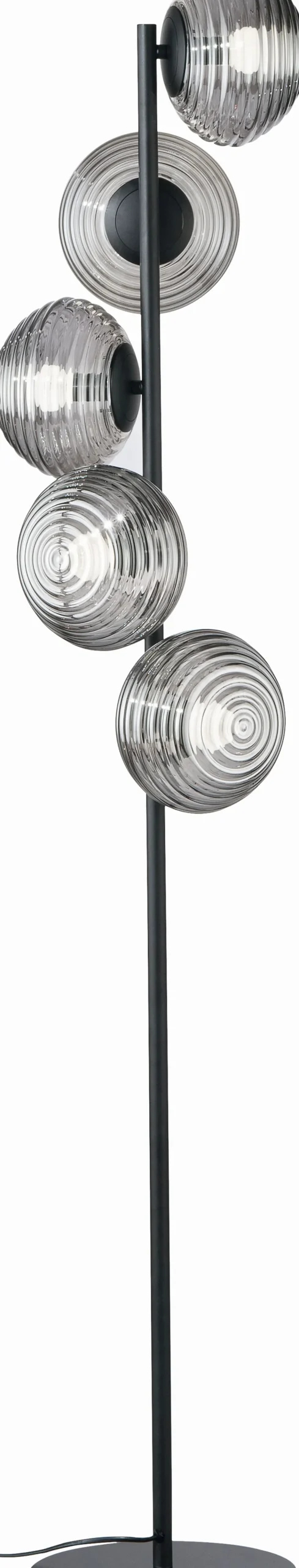 Eco-Light Dekorative Stehlampe Rauchglas 5-flammig E27 160 cm< Wohnzimmerlampen|Glaslampen