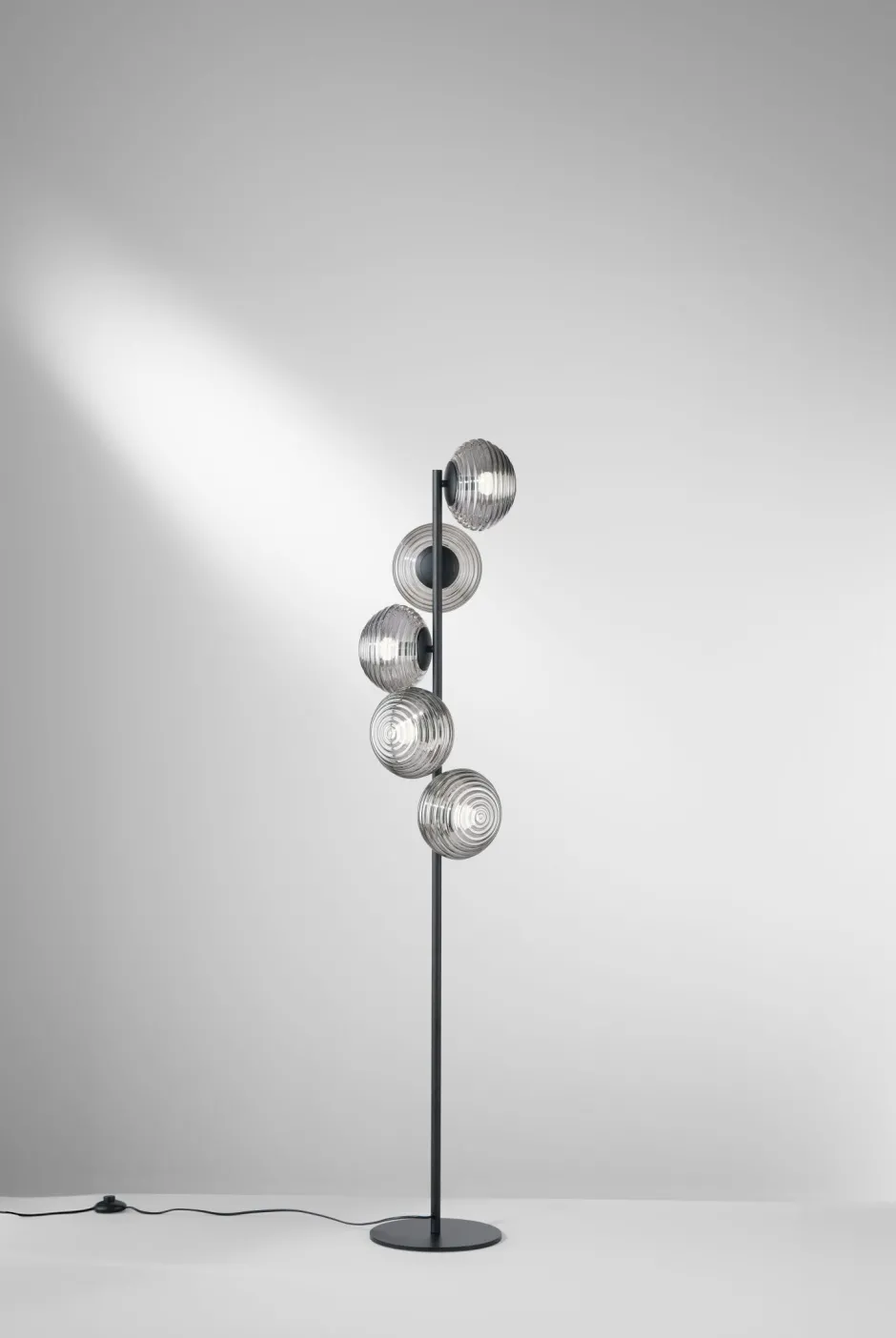 Eco-Light Dekorative Stehlampe Rauchglas 5-flammig E27 160 cm< Wohnzimmerlampen|Glaslampen