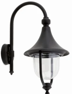 Außenleuchten Antik|Außenwandleuchten*Lido Dekorative Wandlaterne DIEDRE Schwarz Aluminium