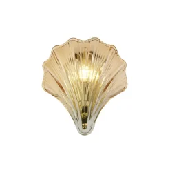 Wandleuchten|Flurlampen*Searchlight Dekorative Wandleuchte Metall Glas G9 IP44 in Messing