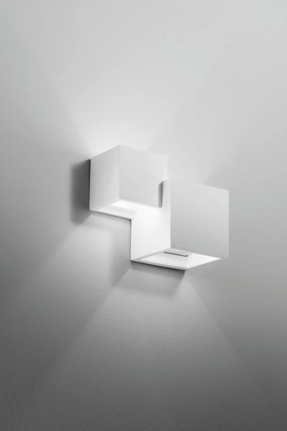 Eco-Light Dekorative Wandleuchte Up Down Gips Weiß G9 B:20 cm< Wohnzimmerlampen|Flurlampen