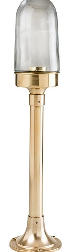 Lido Dekorative Wegeleuchte Messing Glas H:65cm außen< Außenleuchten Antik|Messinglampen