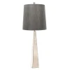 Elstead Design Bodenlampe Metall Stoff in Nickel Dunkelgrau< Stofflampen|Designerlampen