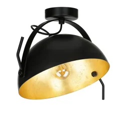 Masterlight Design Deckenlampe Grau Metall Gold Ø30cm LARINO< Deckenleuchten|Bürolampen