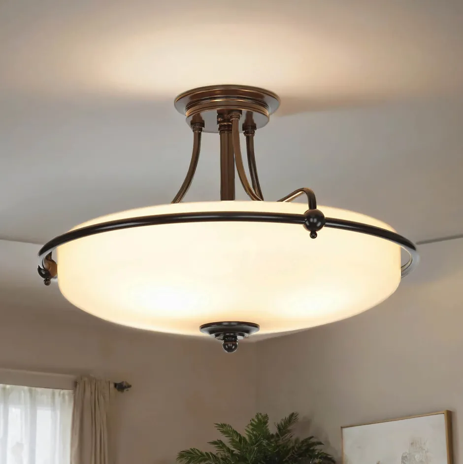 Designerlampen|Jugendstil Lampen*Elstead Design Deckenleuchte ASPERO Bronze 4-flmg Lampe