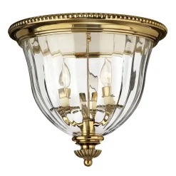 Wohnzimmerlampen|Metall Lampen*Elstead Design Deckenleuchte Glas Echt-Messing Ø37cm Wohnzimmer