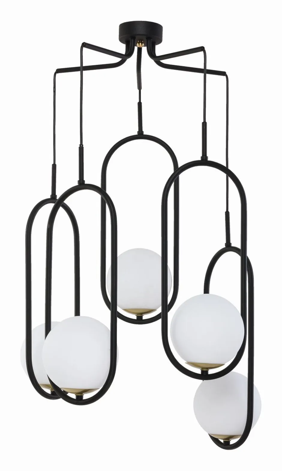 Hängelampen|Bürolampen*Jupiter Design Hängelampe NAESALA Schwarz Weiß 5-x E14