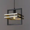 Sigma Design Hängelampe Schwarz Gold Metall B:26 cm elegant< Moderne Lampen|Designerlampen