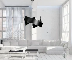 Hängelampen|Esszimmer Lampen*Emibig Design Hängeleuchte Schwarz Metall höhenverstellbar