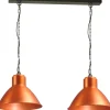 Masterlight Design Pendelleuchte Kupfer 2xE27 Ø45cm Handarbeit< Hängelampen|Industrie Lampen