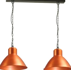 Masterlight Design Pendelleuchte Kupfer 2xE27 Ø45cm Handarbeit< Hängelampen|Industrie Lampen