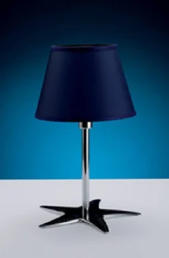 Tischlampen|Schlafzimmer Lampen*Laura Suardi Design Tischlampe MIRENA Blau Chrom Maritim