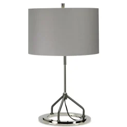 Elstead Design Tischleuchte Stoff Schirm 66,5cm hoch Grau< Tischlampen|Schlafzimmer Lampen