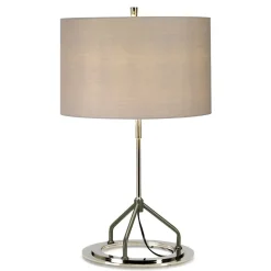 Elstead Design Tischleuchte Stoff Schirm 66,5cm hoch Grau< Tischlampen|Schlafzimmer Lampen