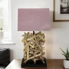 Suna Living Design Tischleuchte Treibholz Stoff dekorativ Wohnzimmer< Schlafzimmer Lampen|Moderne Lampen