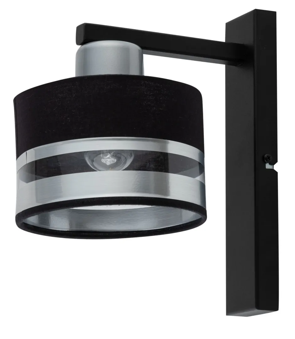 Sigma Design Wandleuchte Metall Schwarz Silber E27 gemütlich< Wohnzimmerlampen|Designerlampen