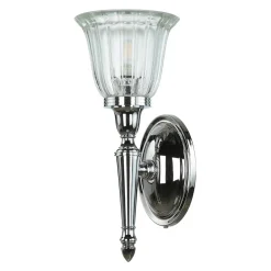 Elstead Designer Badleuchte LED aus Messing Glas IP44 in Chrom< Glaslampen|Metall Lampen