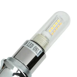 Elstead Designer Badleuchte LED aus Messing Glas IP44 in Chrom< Glaslampen|Metall Lampen