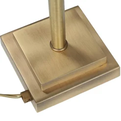 Giovanni Battista Designer Bankerleuchte in Bronze hell Weiß Echt-Messing< Glaslampen|Metall Lampen