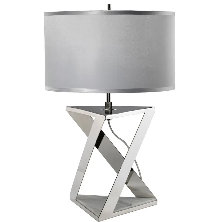 Stofflampen|Designerlampen*Elstead Designer Tischlampe Modern Marmor Fuß 71cm hoch MARBLE