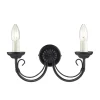 Wandleuchten|Rustikale Lampen*Elstead Designer Wandlampe Schwarz Metall Rustikal elegant