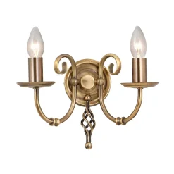 Wohnzimmerlampen|Designerlampen*Elstead Designer Wandleuchte in Messing Rustikal CANDELA 1