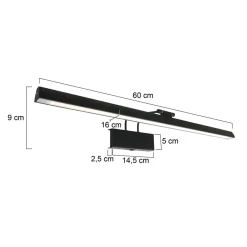 Steinhauer Dimmbare LED Bilderleuchte Schwarz B:60 cm 9 W flexibel< Led Lampen|Wandleuchten
