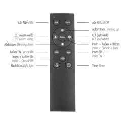 Flurlampen|Bürolampen*Just Light Dimmbare LED Deckenlampe Fernbedienung 2700-5000 K rund