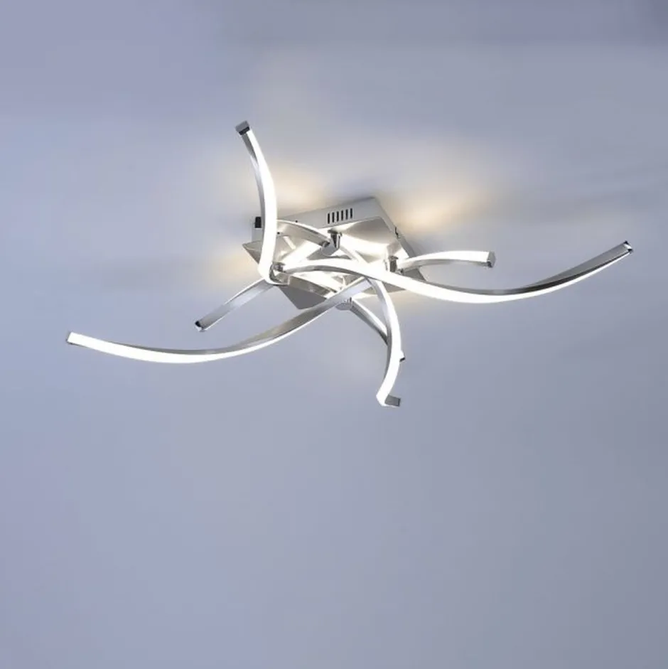 Paul Neuhaus Dimmbare LED Deckenlampe in Stahl L:78 cm 27 W 2400 lm< Deckenleuchten|Flurlampen