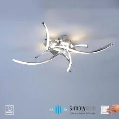 Paul Neuhaus Dimmbare LED Deckenlampe in Stahl L:78 cm 27 W 2400 lm< Deckenleuchten|Flurlampen