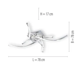 Paul Neuhaus Dimmbare LED Deckenlampe in Stahl L:78 cm 27 W 2400 lm< Deckenleuchten|Flurlampen