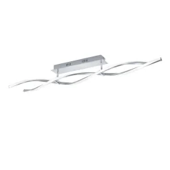 Deckenleuchten|Flurlampen*Paul Neuhaus Dimmbare LED Deckenlampe in Stahl 110 cm 3000 K Wellen