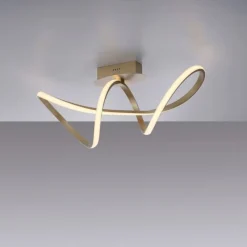 Deckenleuchten|Flurlampen*Just Light Dimmbare LED Deckenlampe in Messing 3000 K warmweiß