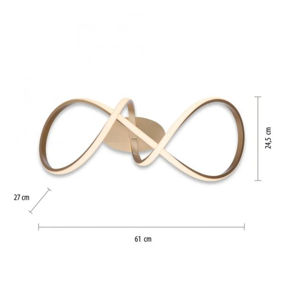 Deckenleuchten|Flurlampen*Just Light Dimmbare LED Deckenlampe in Messing 3000 K warmweiß