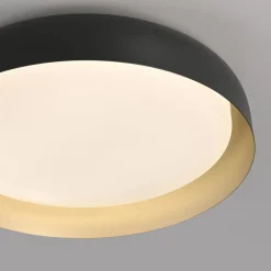 Deckenleuchten|Flurlampen*Just Light Dimmbare LED Deckenlampe Schwarz Gold Ø57 cm 3850 lm