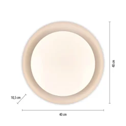 Deckenleuchten|Flurlampen*Just Light Dimmbare LED Deckenlampe Weiß Metall Ø40 cm 2700-5000 K