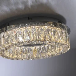 Deckenleuchten|Led Lampen*Just Light Dimmbare LED Deckenlampe in Chrom Acrylglas Ø40 cm 22 W