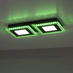Just Light Dimmbare LED Deckenlampe RBG Farbwechsel Fernbedienung< Flurlampen|Bürolampen