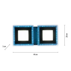 Just Light Dimmbare LED Deckenlampe RBG Farbwechsel Fernbedienung< Flurlampen|Bürolampen