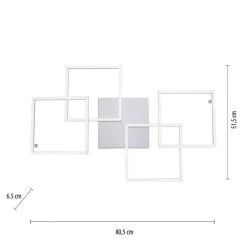 Paul Neuhaus Dimmbare LED Deckenlampe Modern 80 cm 4424 lm in Stahl< Deckenleuchten|Led Lampen