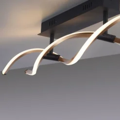 Paul Neuhaus Dimmbare LED Deckenlampe Schwarz Messing 106 cm 3000 K< Deckenleuchten|Flurlampen