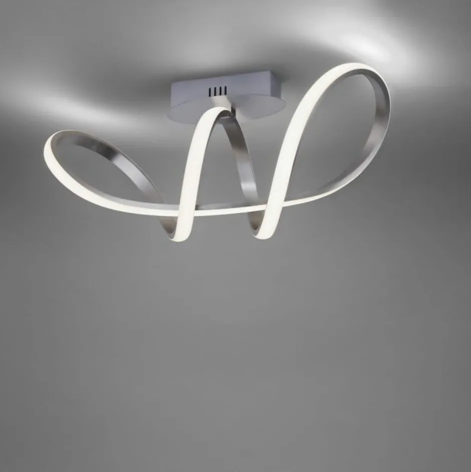 Deckenleuchten|Flurlampen*Just Light Dimmbare LED Deckenlampe in Aluminium 3000 K warmweiß