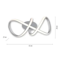 Deckenleuchten|Flurlampen*Just Light Dimmbare LED Deckenlampe in Aluminium 3000 K warmweiß