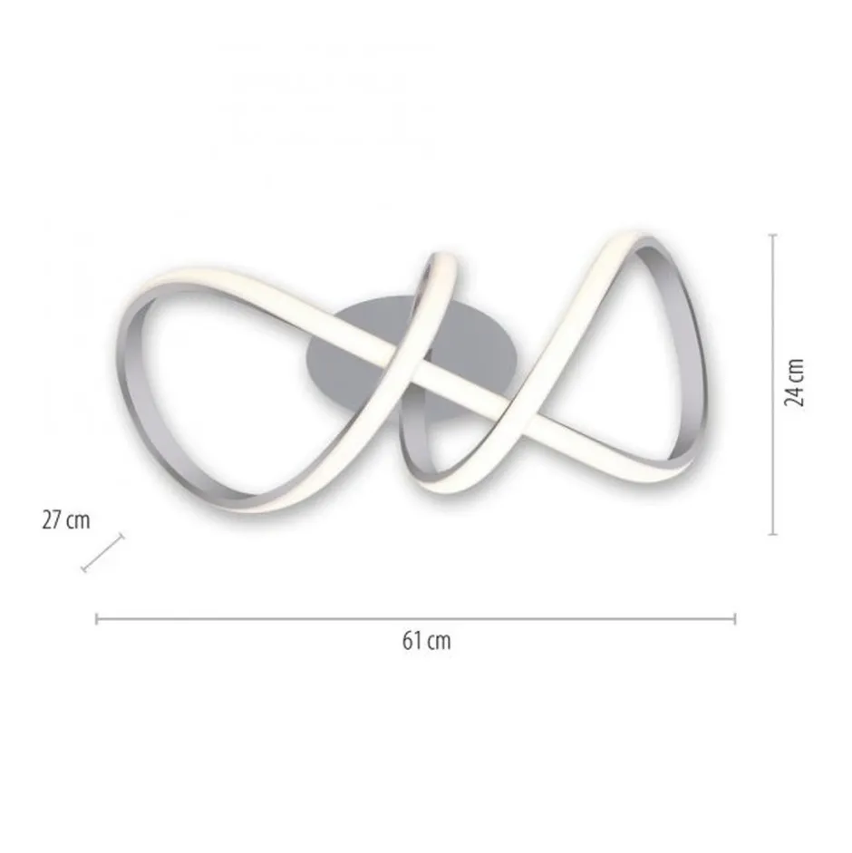 Deckenleuchten|Flurlampen*Just Light Dimmbare LED Deckenlampe in Aluminium 3000 K warmweiß