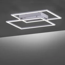 Deckenleuchten|Flurlampen*Paul Neuhaus Dimmbare LED Deckenlampe L:53 cm Memory 24 W in Stahl