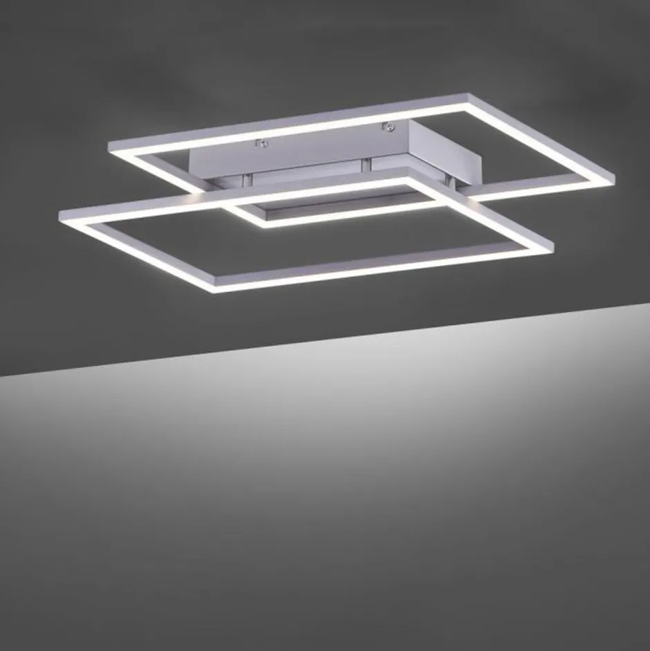 Deckenleuchten|Flurlampen*Paul Neuhaus Dimmbare LED Deckenlampe L:53 cm Memory 24 W in Stahl